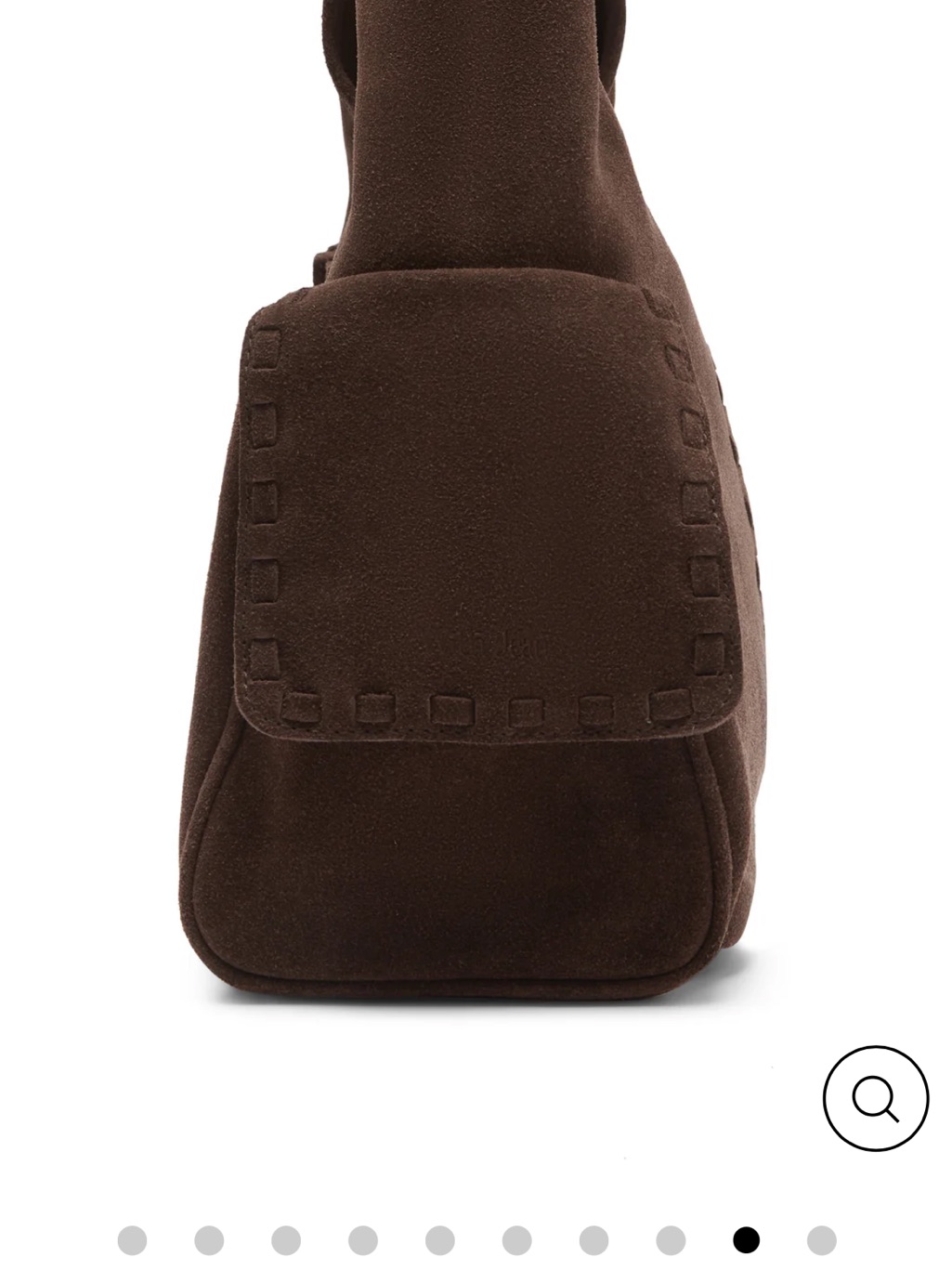 Bnwt With Jean Vera Bag Chocolate Dark Brown Suede Shoulder Bag — image 3 of 8